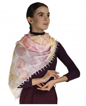 Палантин Унисекс HAND.W40-FEUILLE/ROSE